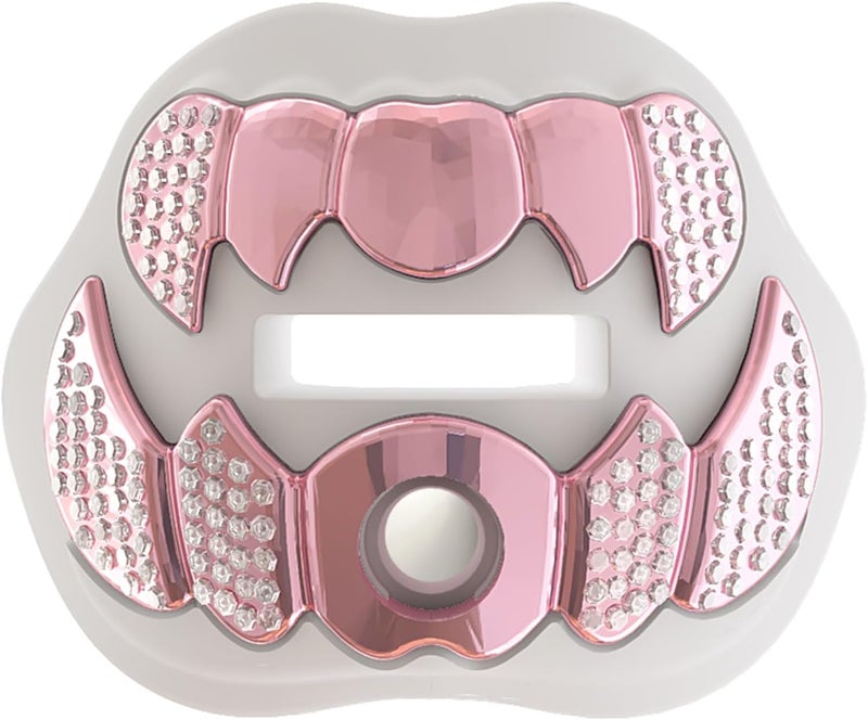 LeCool Football Mouth Guard with Connected Strap- 3D Beast Chrome Adult and Youth Mouth Guard-Mouth Piece for Sports for Maximum Air Flow and Teeth Protection - Image 1